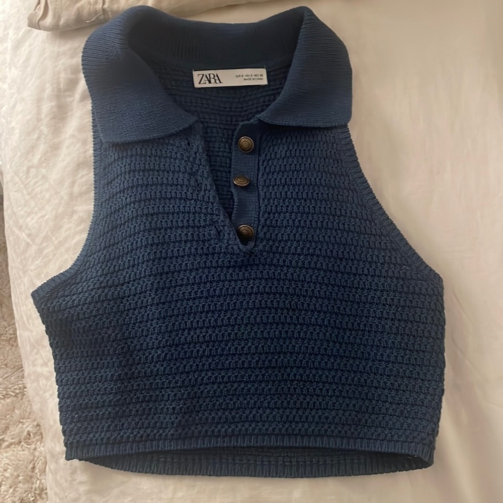 Cropped crochet top